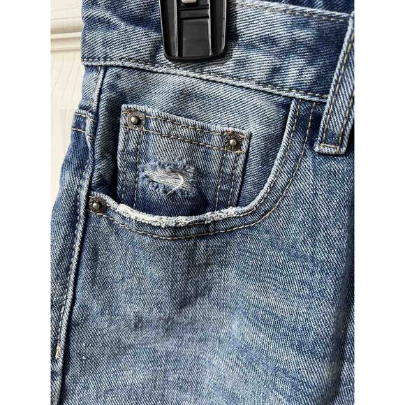 Gracia Women Distressed Denim Shorts Blue Size Large A000497 - Picture 11 of 12